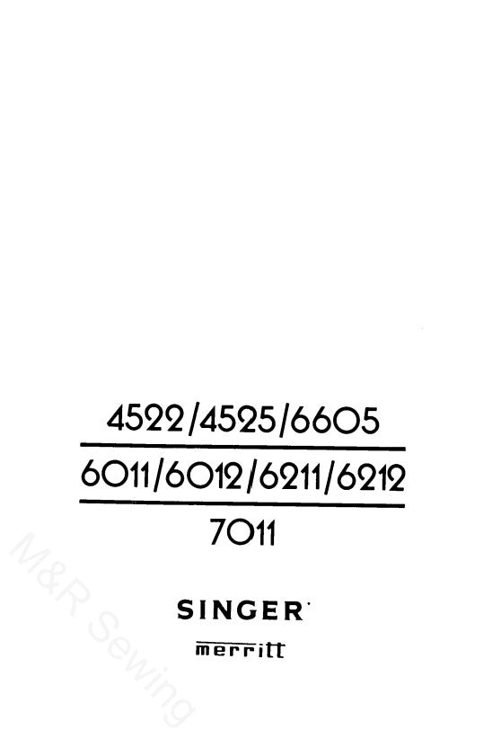 Instruction Manual, Singer 99-31 - mrsewing