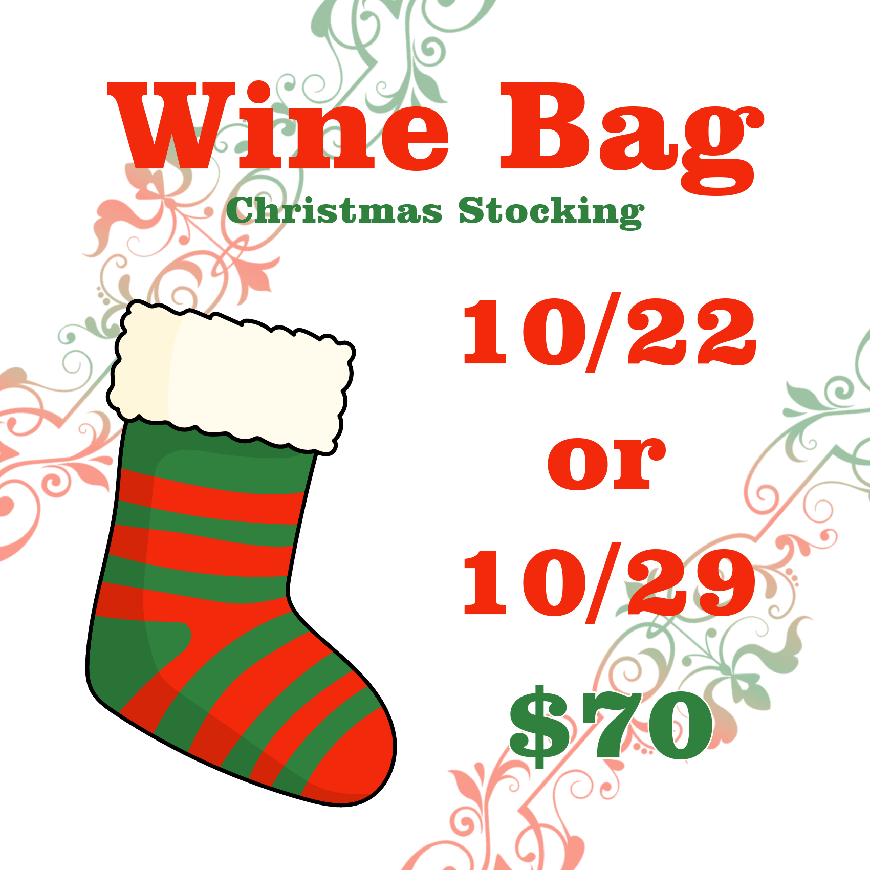 Christmas Stocking Wine Bag