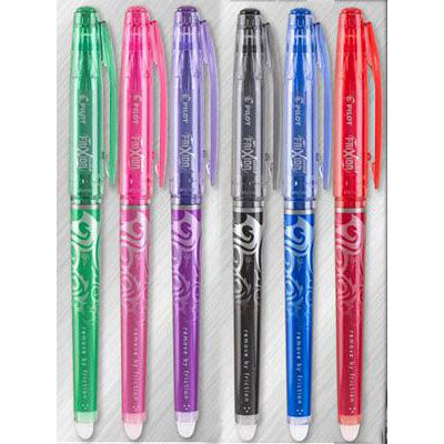 Frixion XF Erasable Gel Pen, Assorted 6pk