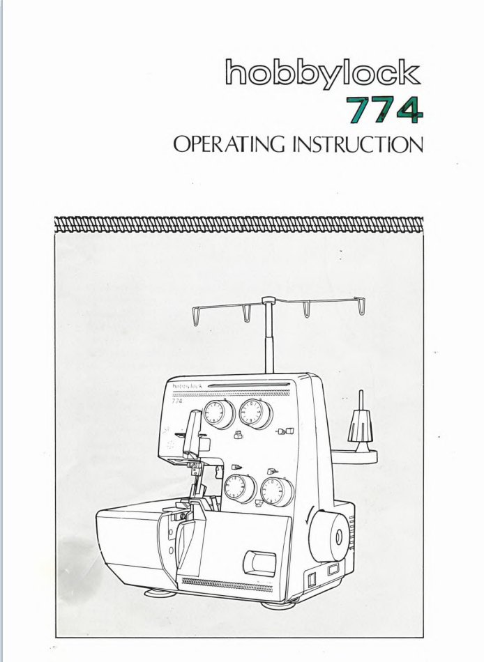 Instruction Manual, Pfaff 774