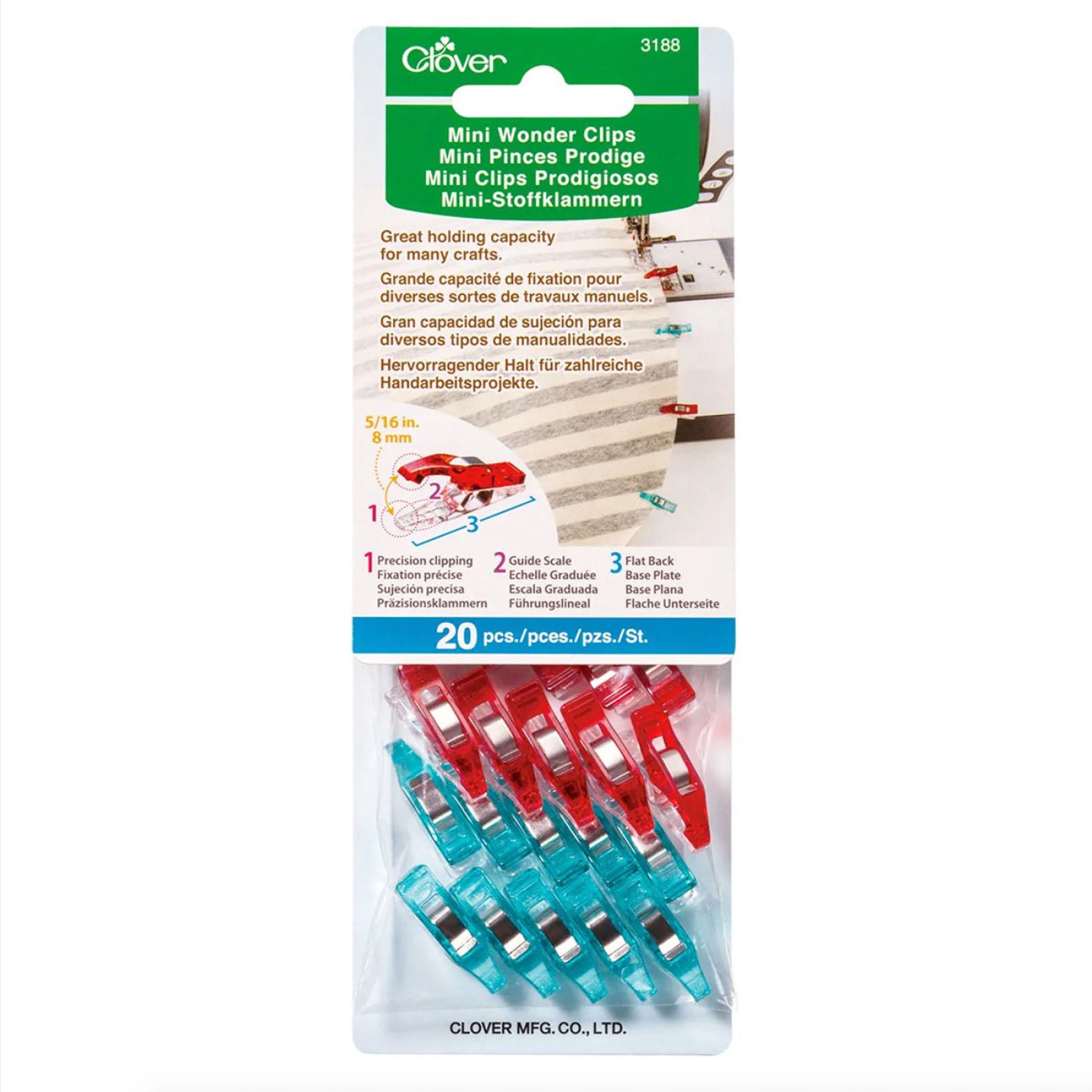 Clover Mini Wonder Clips - 20/pk