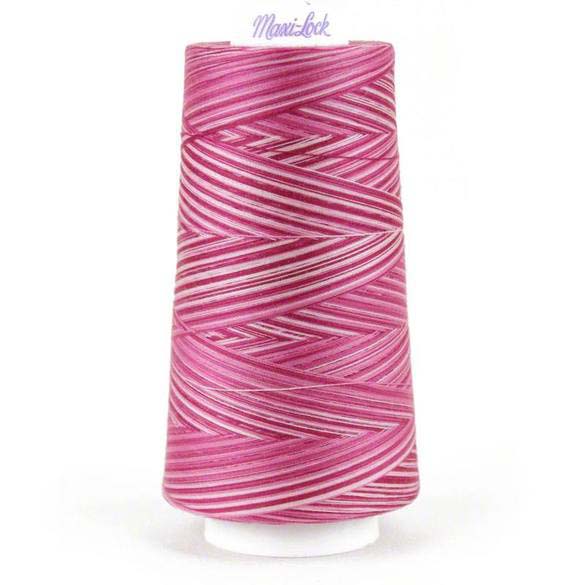 Maxi-Lock Swirls, 50wt., 100% Poly, 3000 yds, [900] M53 Raspberry Vanilla