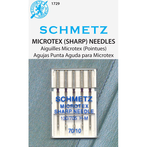 Schmetz Sharp Microtex Machine Needles Size 70/10