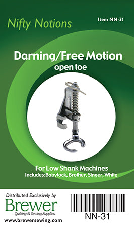 Low Shank Free Motion Quilting Foot - mrsewing